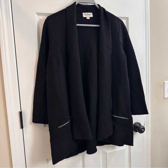Norm Thompson 100% wool black jacket size small - Picture 2 of 7